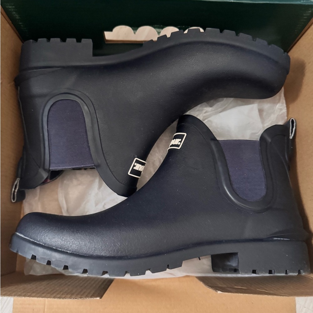 Barbour Navy Rubber Chelsea Boots